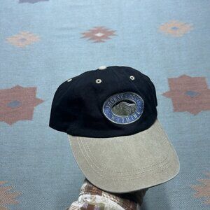 Vintage Strapback hat cap Jackson hole Wyoming embroidered mountain nature